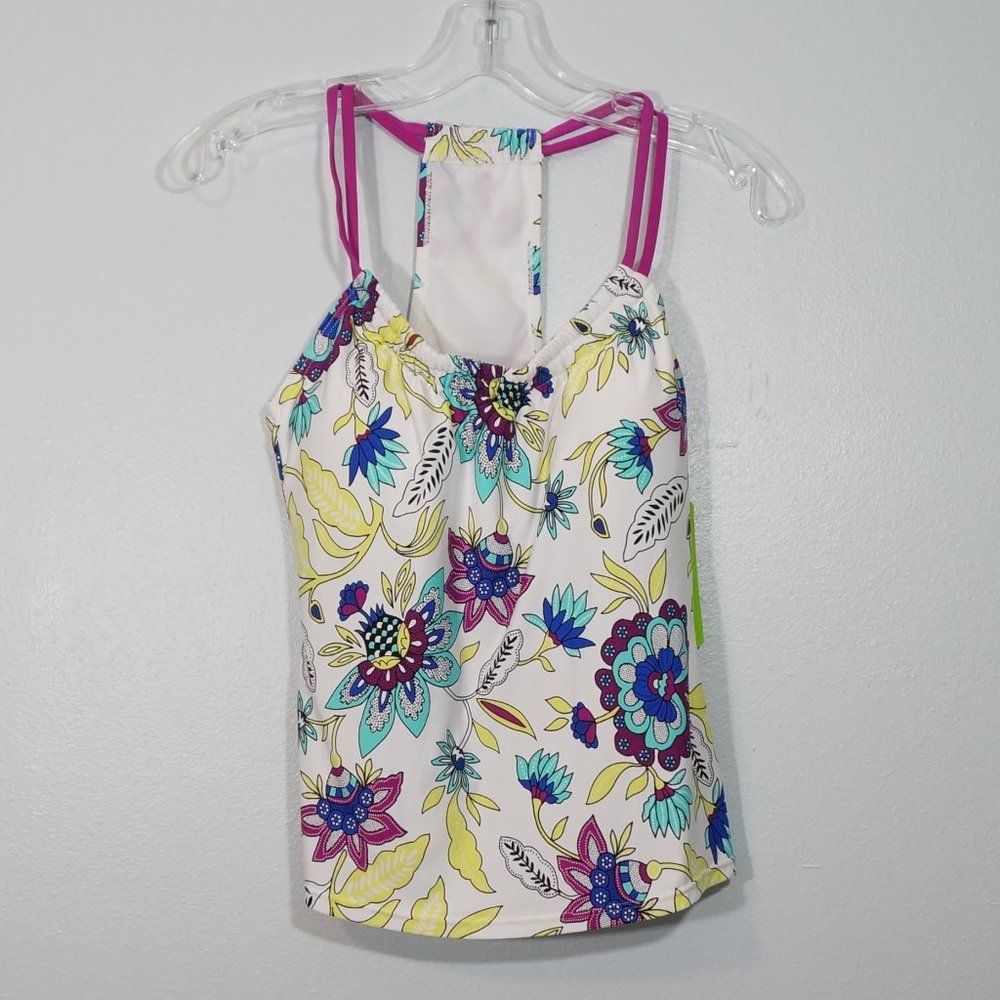 Floral Tank Top With Shelf Padded Bra Size Small